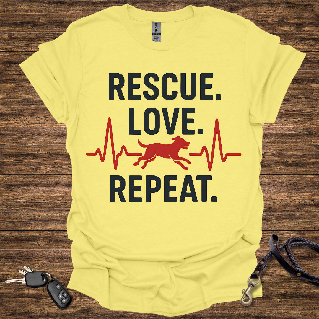 Rescue Love Repeat Red