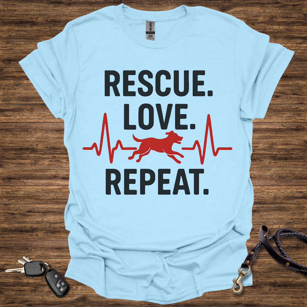 Rescue Love Repeat Red