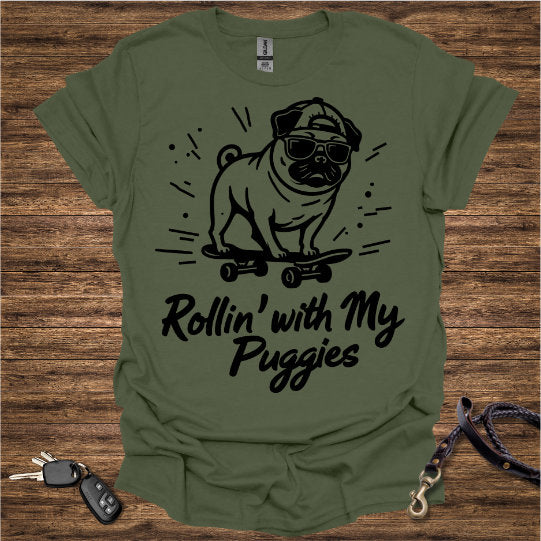 Pug Skateboard T-Shirt