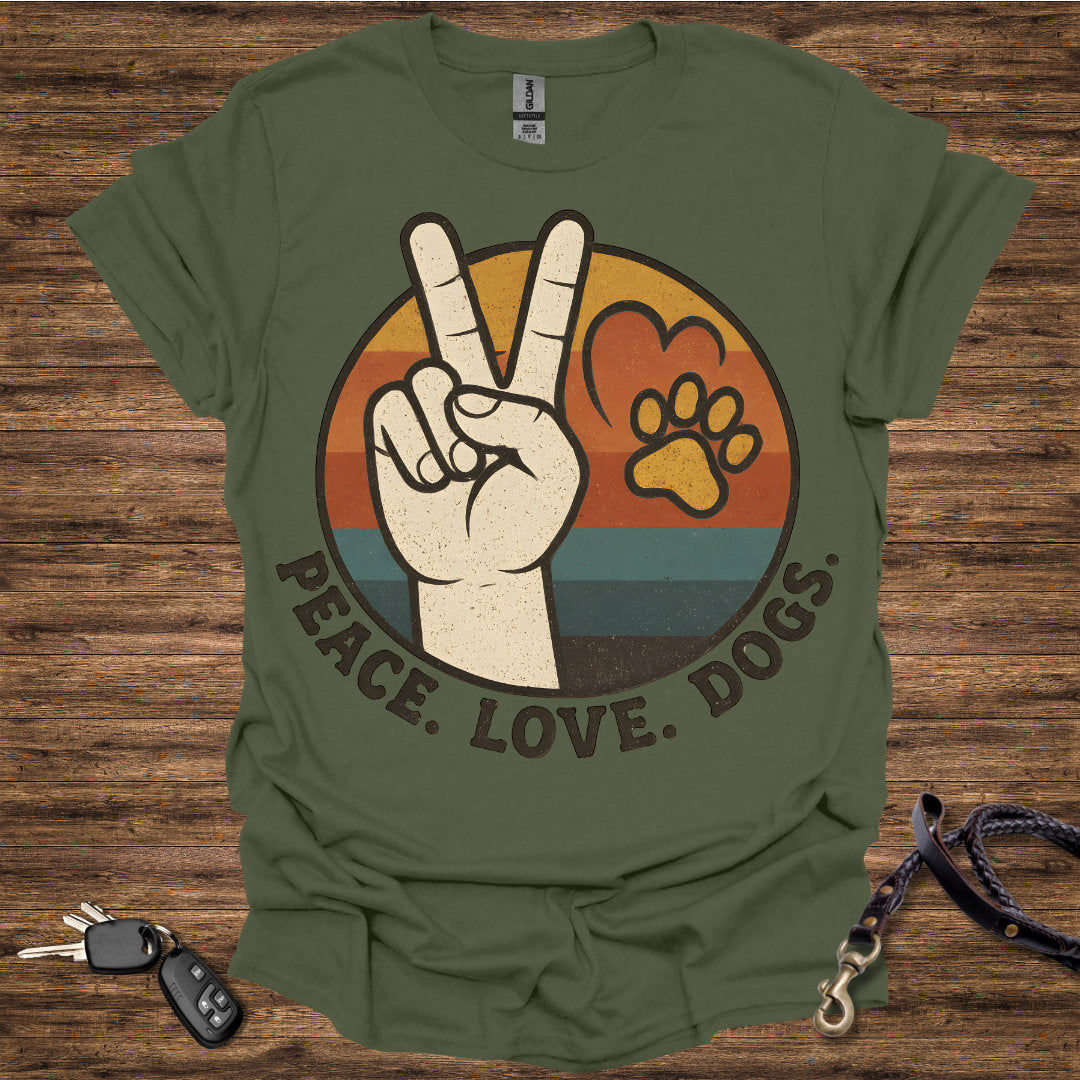 Peace Love Dogs Round