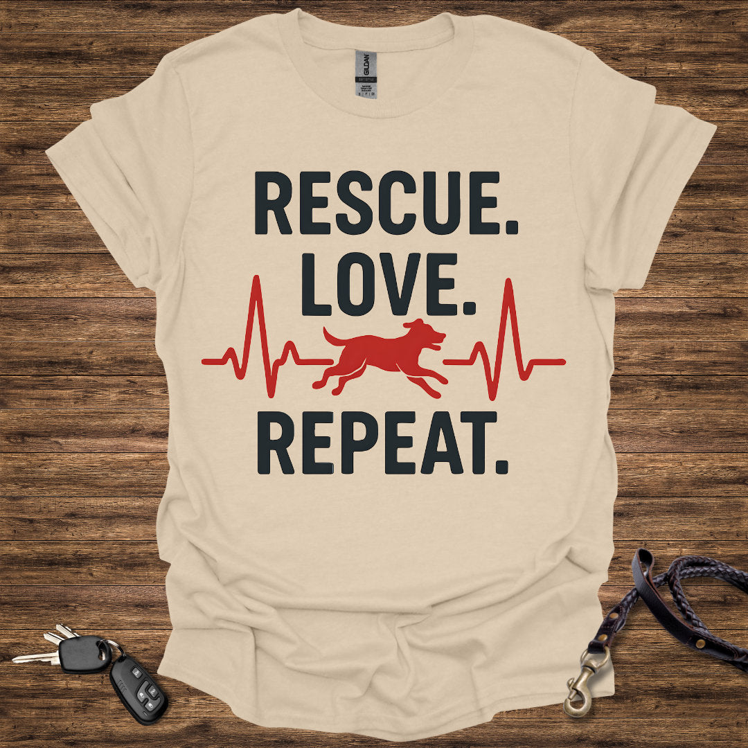 Rescue Love Repeat Red