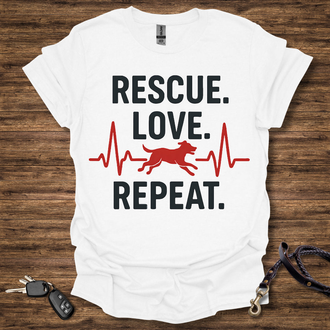 Rescue Love Repeat Red